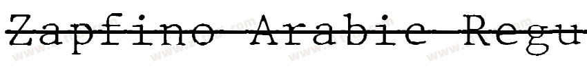Zapfino Arabic Regul字体转换